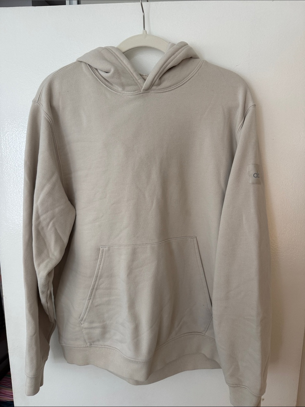 ALO Yoga Men's Hoodie in Light Taupe
